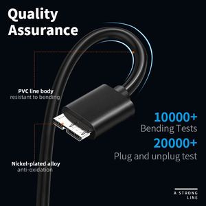 สายข้อมูล Usb C เป็น Micro B 3.0 10pin,สายข้อมูลสำหรับ Macbook ฮาร์ดดิสก์ Hdd Ssd เคส Usb Type C Micro B - Product Image 5
