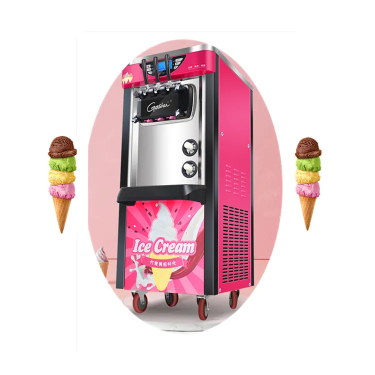 Melhor venda macia servir máquina para sorvete sorvete caixa de água destacável macia fechar sorvetes
