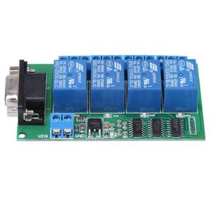 12V 4Ch DB9 scheda relè RS232 telecomando UART porta seriale interruttore modulo relè a 4 canali per motore auto - Product Image 4