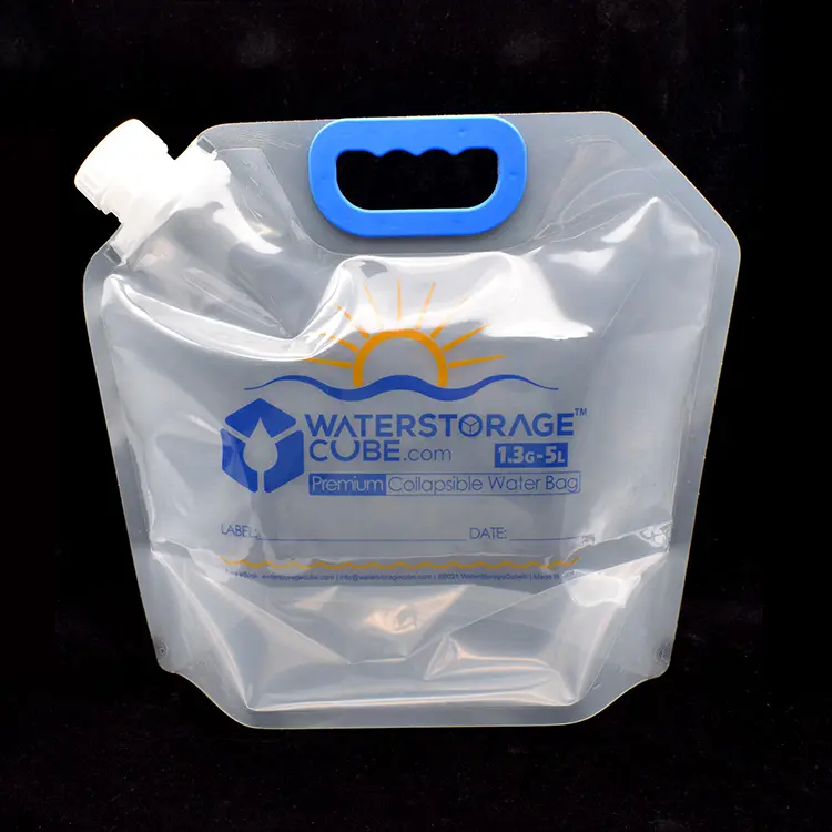 5l Outdoor Draagbare Opvouwbare Lege Plastic Liquid Wasmiddel Verpakking Zak Drinkwater Zak