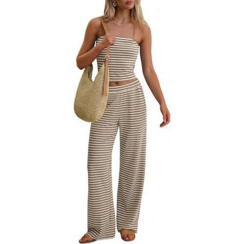 Brown White Stripe