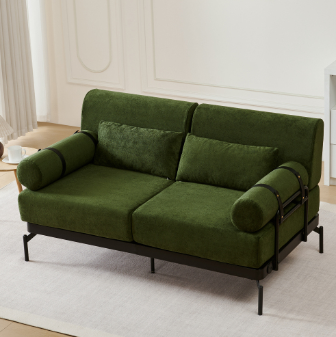 Green + Chenille + 2 Seat + Foam
