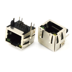 モジュラージャックSi-60002-F PCBエッジコネクタPCBエッジ4P4C RJ45-Steckverbinder