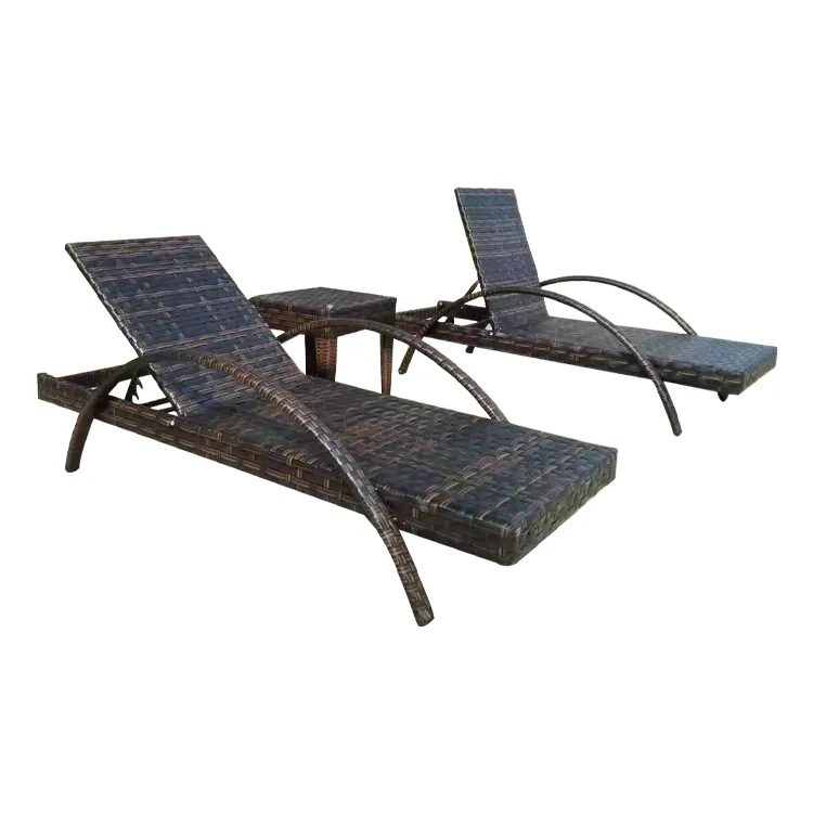 Ocio al aire libre Rattan Sun Fun Chaise Lounge Tumbona Muebles Daybed Sunbath Bed Silla de playa