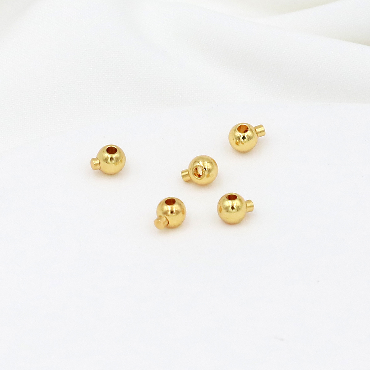 18K genuine gold round positioning buckle