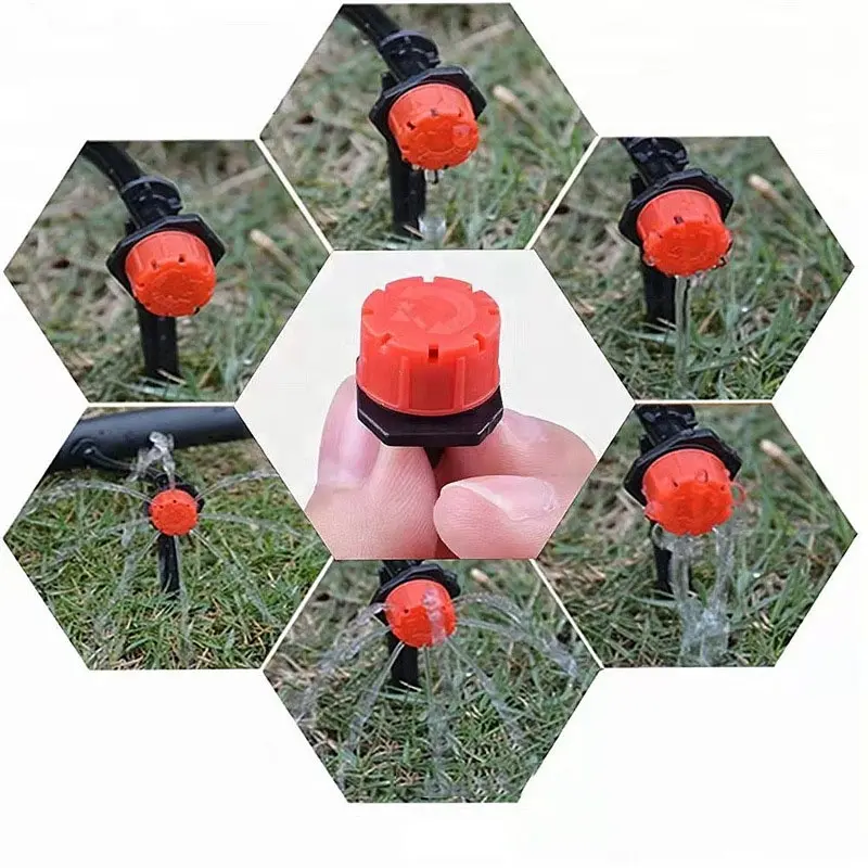 Factory Supply 8 Hole Adjustable Micro Plastic Irrigation Dripper Drip Irrigation System Agriculture Water Emitter Dripper