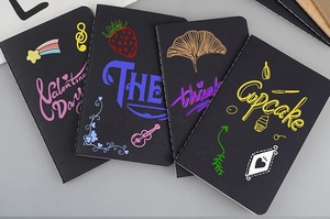 Mini Bloc de notas personalizado para niños, libreta de bolsillo pequeña a granel, Papel Kraft marrón y negro, Bloc de notas promocional - Product Image 5