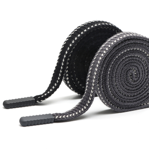 Cordones trenzados planos y suaves personalizados OEM cuerda de cordón de algodón y poliéster para prendas de vestir zapatos y bolsos con acabado encerado - Product Image 3