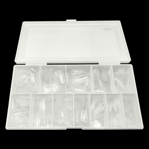 Fabrika toptan tırnak ipuçları hiçbir C eğrisi kutusu kare Stiletto ekstra uzun düz ABS çivi XXXL tabut orta Stiletto Nail İpuçları - Product Image 5