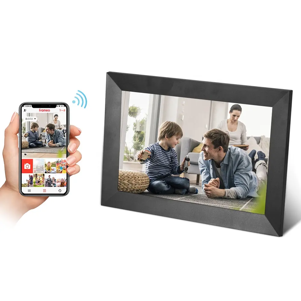 10.1 inç Frameo app çok kullanıcı payı telefon video fotoğraf dokunmatik ekran dijital resim çerçevesi wifi