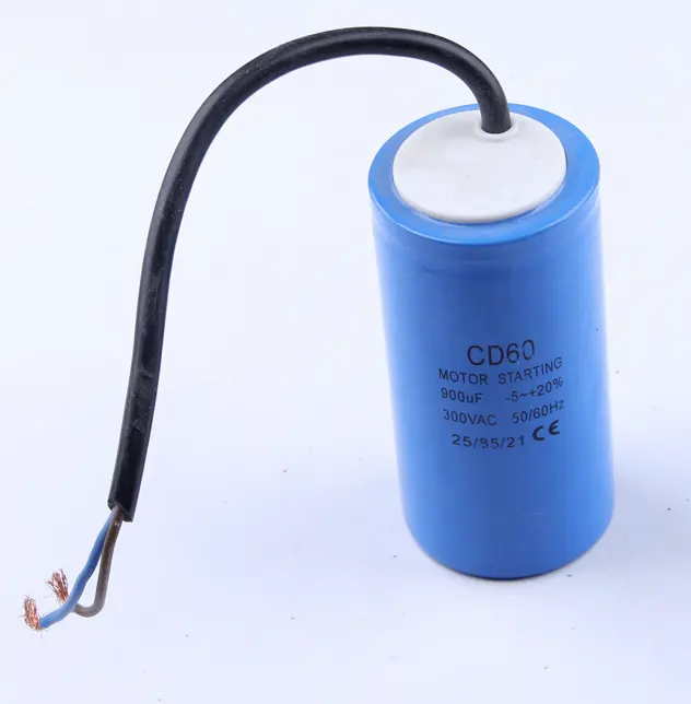 Condensador de arranque de CA CD60 900UF 300V para compresor de aire de motor eléctrico resistente de dos cables