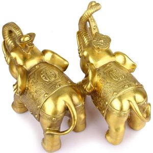 גבוהה סוף קטן זהב פיל פסל בית Fengshui קישוט Elefantes מתכת Brillosos יוקרה בלינג פיל דקור