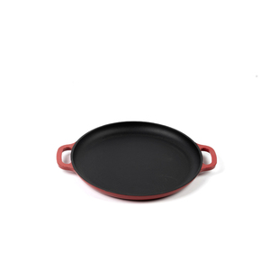 Pre-Seasoned Cast Iron Tawa <strong>Skillet</strong> Round Shape Shallow Flat Crepe Pan 25cm - Product Image 1
