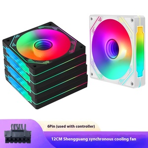PRISM 6S พัดลมตั้งโต๊ะ6Pin 12cm, พัดลมระบายความร้อน12025 Synchronous RGB Shengguang สำหรับเคสคอมพิวเตอร์ CPU 5V พลาสติก - Product Image 3