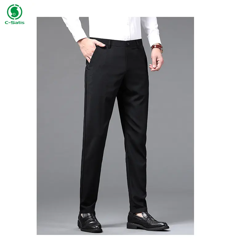 Pantaloni da lavoro da uomo sociali estivi all'ingrosso di alta qualità pantaloni casual pantaloni sottili pantaloni dritti elasticizzati pantaloni da uomo