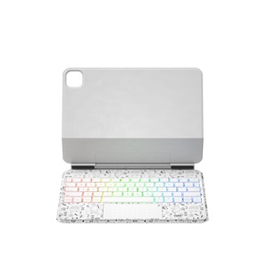 <strong>Custom</strong> PU Leather Case Digital Keypad Backlit Wireless Magic <strong>Keyboard</strong> for iPad Pro 11 Inch - Product Image 4