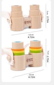 Children's Fun Wooden Portable Binoculars Mini Magnifying Glass Outdoor <strong>Observation</strong> Scientific and Educational <strong>Toys</strong> - Product Image 6