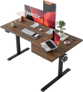AJUNION Fácil de instalar Soporte ergonómico Escritorio Motorizado Altura ajustable Escritorio Ergonómico Escritorio para juegos de computadora Mesa de oficina - Product Image 1
