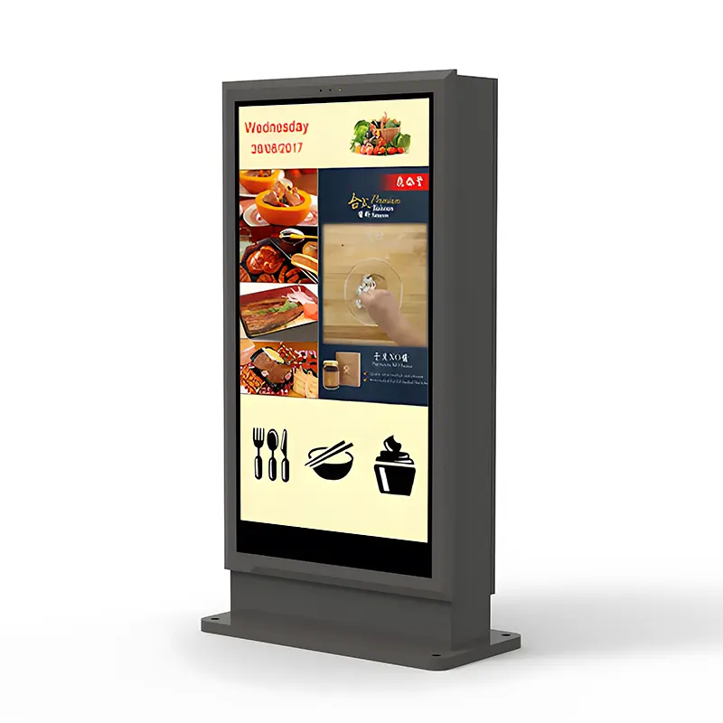 HD LCD Touch ads display segnaletica stand gratuito touch screen totem video all'aperto