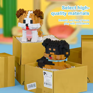 Blocos de Construção Rural Dog-themed Criativo DIY Brinquedos Educativos para Crianças Conjuntos De Construção De Plástico Eco-friendly