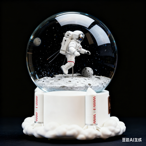 Hình ảnh tùy chỉnh nhựa thủ công thủy tinh Nước toàn cầu Phi Hành Gia snowglobe - Product Image 3