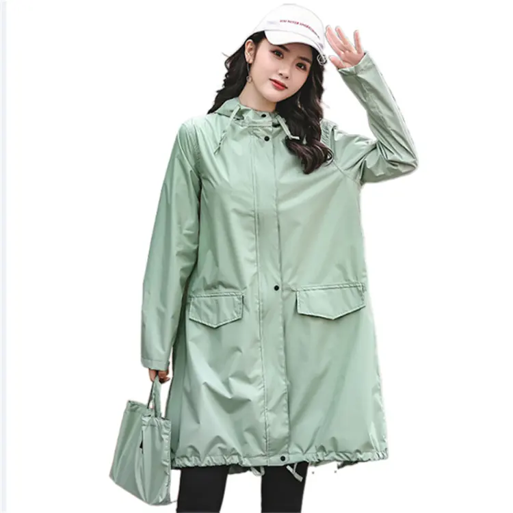 Últimos modelos de chubasqueros largos y ligeros a prueba de viento para mujer, chaqueta con capucha, abrigo de lluvia para senderismo, Ponchos, chaqueta, capa, prenda impermeable