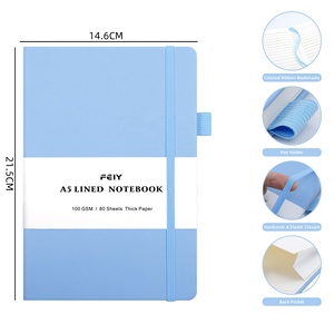 A6 A5 B5 with <strong>Elastic</strong> <strong>Strap</strong> Pu Journal Diary <strong>Notebook</strong> <strong>Custom</strong> Hard Cover <strong>Notebook</strong> Journals Manufacture - Product Image 2