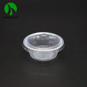 一次性可海运小酱油或芥末容器0.75 1 1.5 2 3.25 4盎司圆形pp透明塑料果冻杯 - Product Image 6