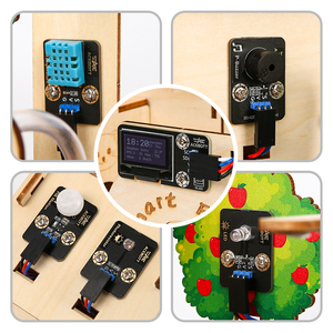 ARduino ESP32木製ハウスIoT Wifi用教育スターターキットソーラー風車スマートファームSTEMホームオートメーションコーディングキット - Product Image 5
