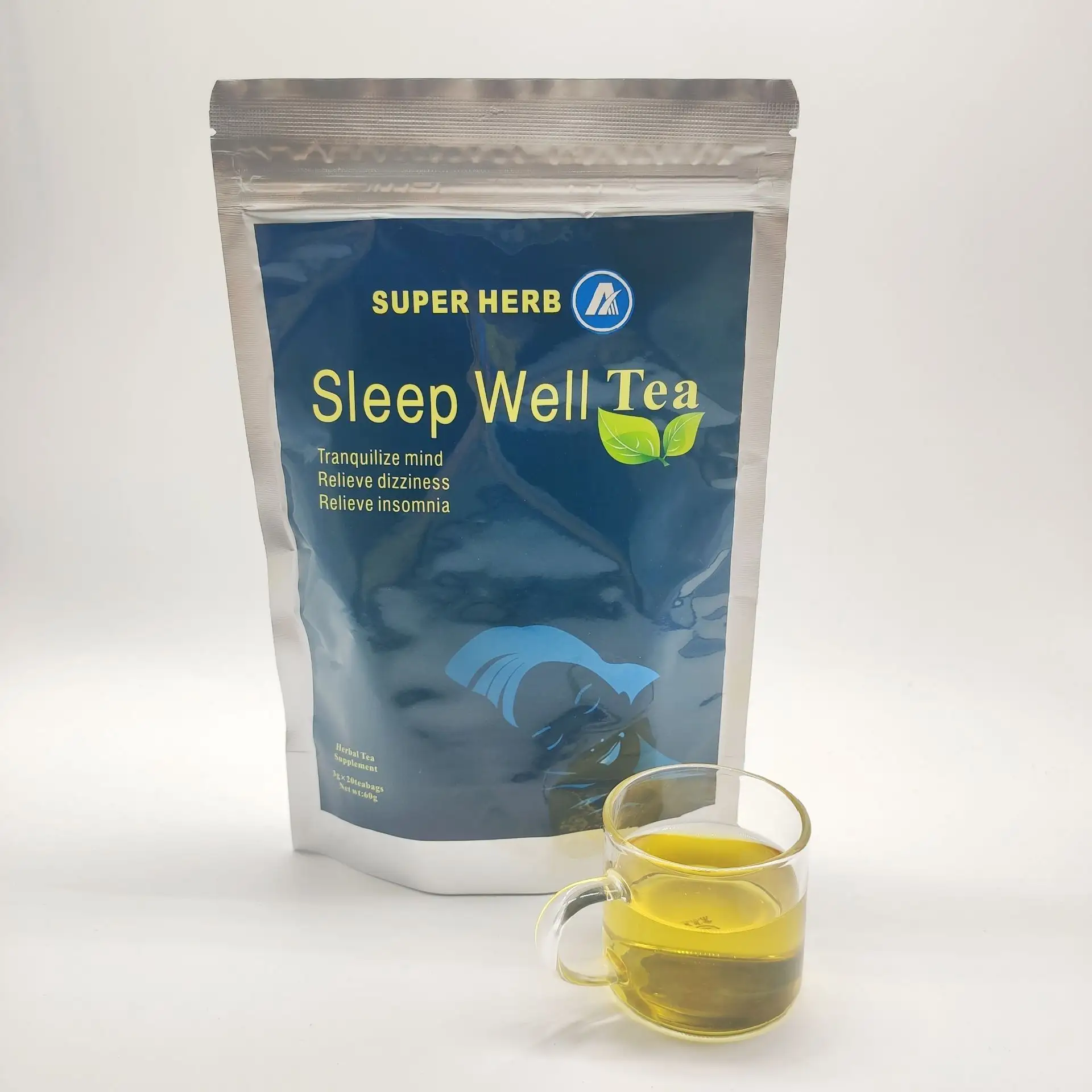 Confezione personalizzata camomilla biologica rilassare tisana naturale notte notte sonno bene tè