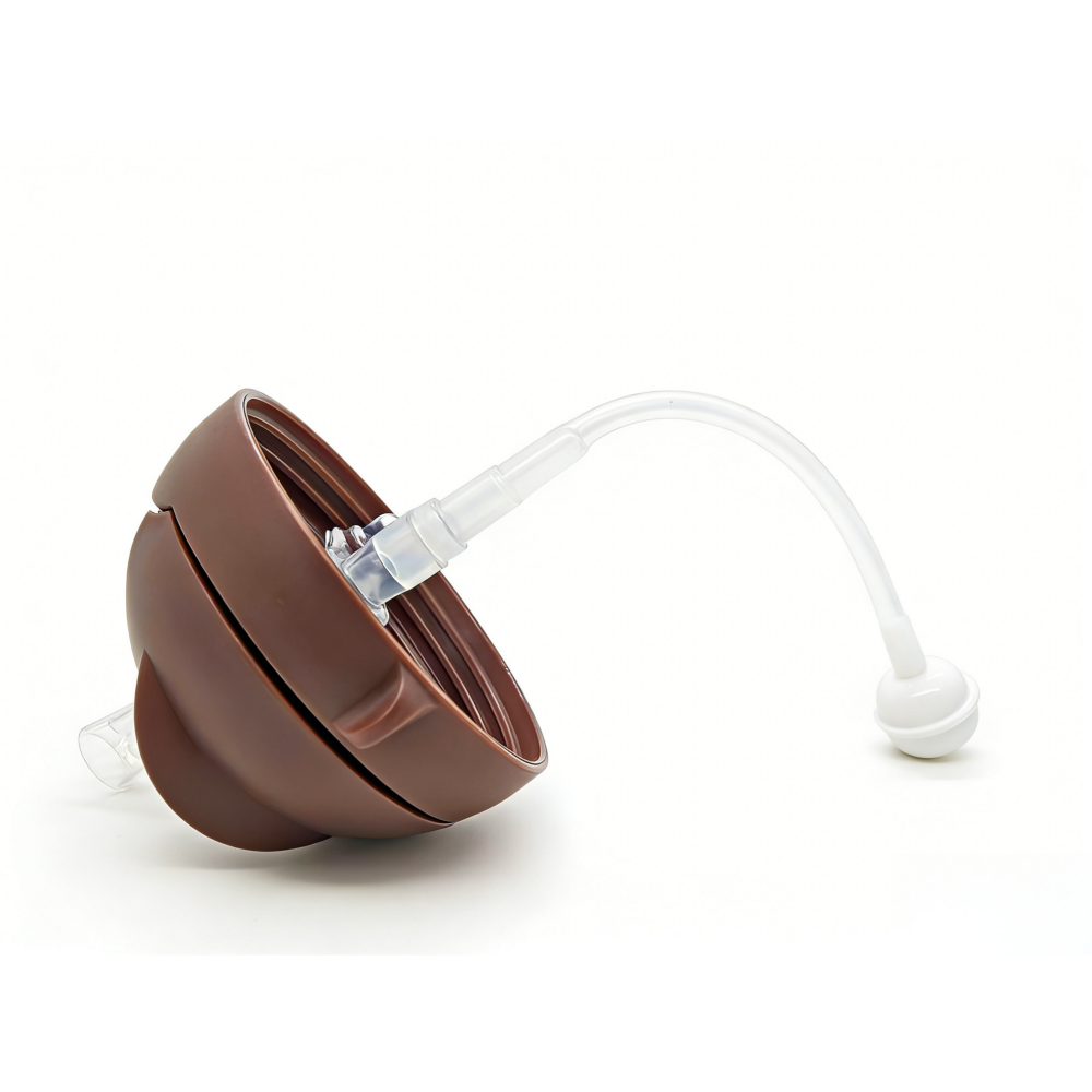 Brown water cup straw