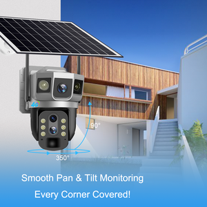 3 Screen <strong>10</strong> <strong>X</strong> ZOOM 8W Battery Solar Panel Solar <strong>Camera</strong> 4G Sim Card Outdoor System 4mp Outdoor Wifi Security <strong>Camera</strong> OEM ODM - Product Image 2