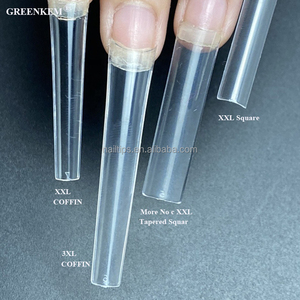 504 adet yarım kapak konik kare İpuçları rekabetçi fiyat Nail İpuçları ekstra uzun XXXL kare hiçbir C eğrisi temizle Nail İpuçları - Product Image 5