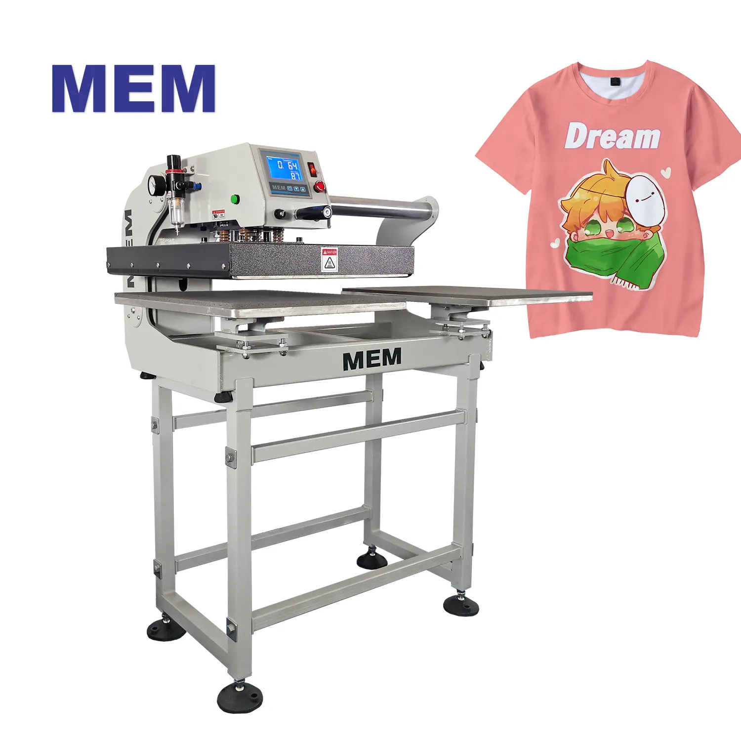 TQ4050 MEM T shirt Printing Machine Heat Transfer Machine Pneumatic Dual 16*20 Double Station Heat Press Machines