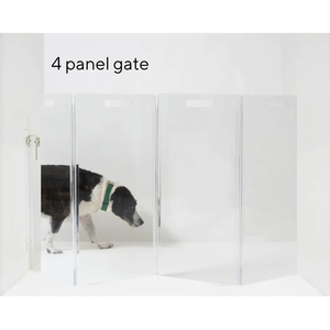 Maßge schneiderte klare Acryl moderne Wand angebracht Zick-Zack-Haustier Hund Tor Lucite Haustier Barriere Panel - Product Image 3