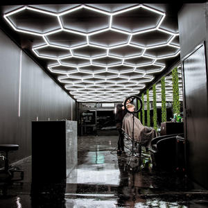 Hexagon <span class=keywords><strong>LED</strong></span> Licht Garage Set Auto Detail lierung Honeycomb 6500K <span class=keywords><strong>LED</strong></span> Sechseck Licht