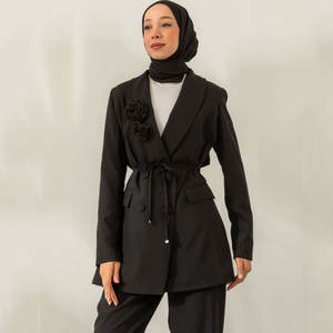 2024, скромный комплект из двух предметов в праздничном стиле, мусульманская юбка, Женское Платье макси с моллюсками и завязками на бретельках, популярный элемент Абая - Product Image 6