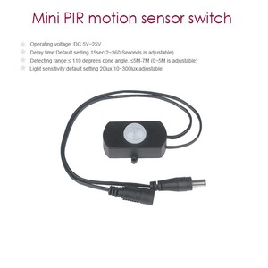 階段ステップライト用ブラックタイマースイッチセンサー12V DC PIRモーションセンサー - Product Image 4