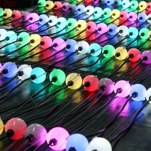 Christmas Decorative High-power Lighting <strong>DMX</strong> RGB Ball Pixel <strong>String</strong> Lights 3D <strong>LED</strong> Bulb with Stable Steel Wire - Product Image 2