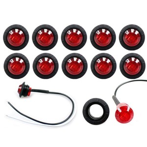 3/4 אינץ עגול אדום <span class=keywords><strong>LED</strong></span> אור קדמי אחורי צד סמן אינדיקטורים אור למשאית אוטובוס קרוואן קרוון סירת אופנוע 12V - Product Image 2