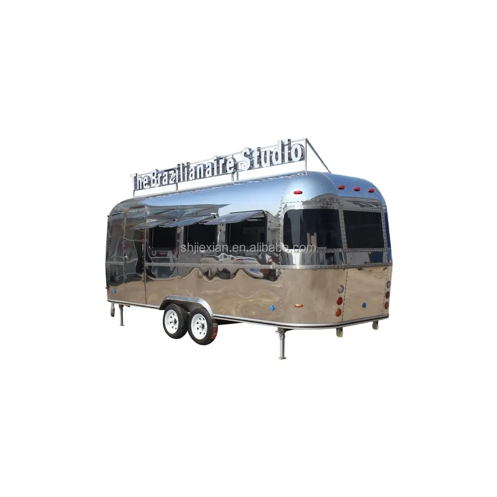 JX-BT580SS Coffee Cart Airstream Extractor Hood For Bakery Food Trailer With Glass Windows
