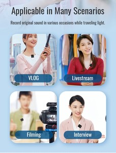 For TAKSTAR V1 2.4G Small Lavalier Wireless Microphone <strong>Kit</strong> for Live Broadcasting Interview Recording &amp; Speech for Vlogging - Product Image 3