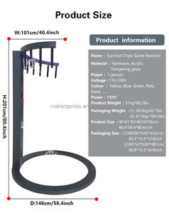 निर्माता फास्ट प्रतिक्रिया चुनौती कैच स्टिक गेम मेटल सिक्का <span class=keywords><strong>6</strong></span> साल के आर्केड आंखों के लिए फास्ट चिप्स गेम मशीन - Product Image 5