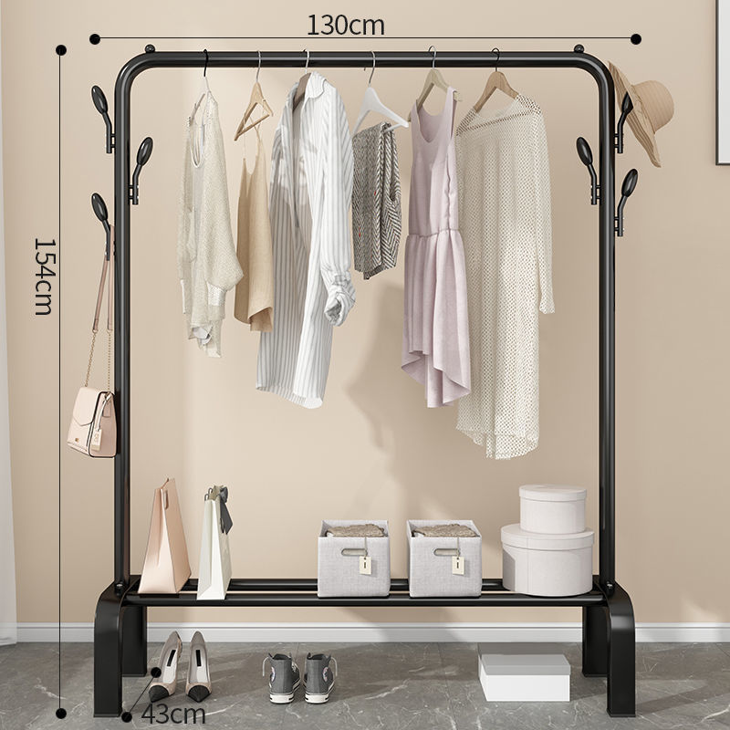Black 130cm arched coat rack
