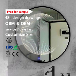 高品质触摸传感器现代壁挂时间隧道3d发光二极管无限镜 - Product Image 2