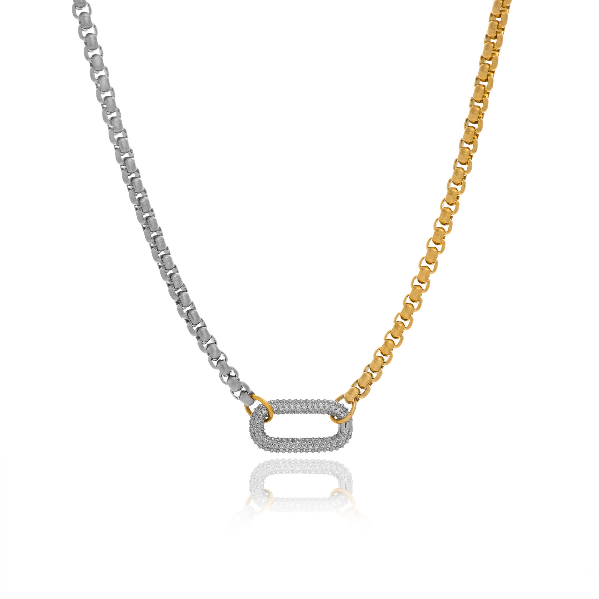 40 +5cm silver pendant necklace