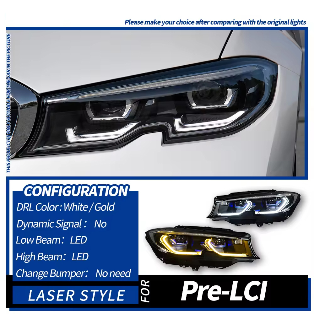 Headlight Pair with CSL Yellow