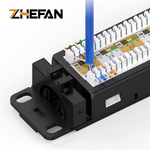 浙帆19 "1u Cat6a/cat6/cat5e 24端口Utp配线架5e Cat6 Cat6a 7 cat6 Utp配线架24端口配线架 - Product Image 4