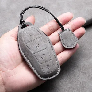 BYD Tang EV600 Han EV Yuan ATTO 3 Song PLUS Pro MAXDMI Qinレザーキーフォブシェルキーホルダー用カーリモートキーケースカバー - Product Image 1