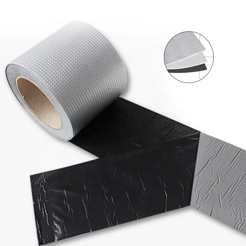 5Inch Waterdichte Naad Afdichting Reparatie Rubber Plakband Zelfklevende Aluminiumfolie Butyl Kit Tape Dak En Muur Scheuren